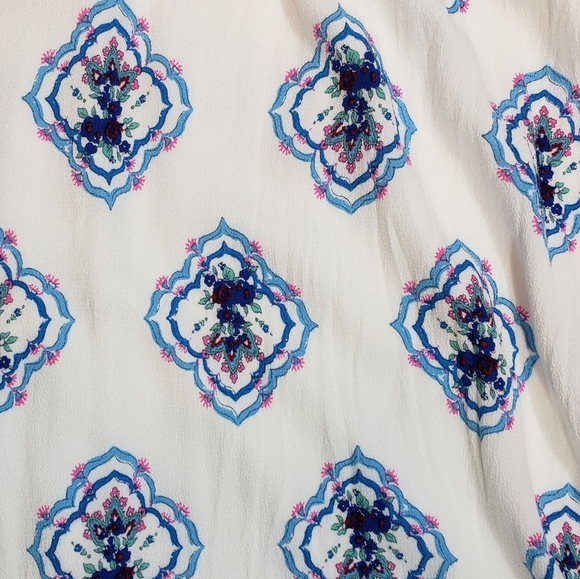 Maurices Floral Paisley Blouson Maxi Dress Sz 1X Sleeveless Elastic Waist Boho - Picture 9 of 16